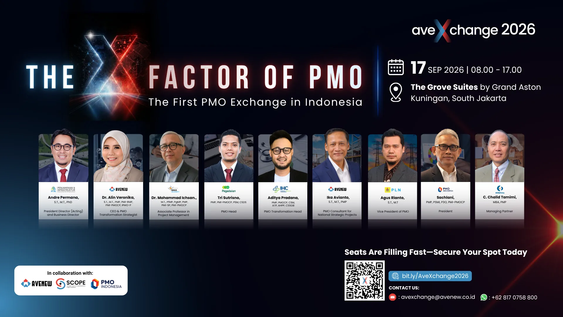 AveXchange 2026: The X Factor of PMO akan diselenggarakan pada Kamis, 17 September 2026, di The Grove Suites by Grand Aston, Jakarta Selatan.